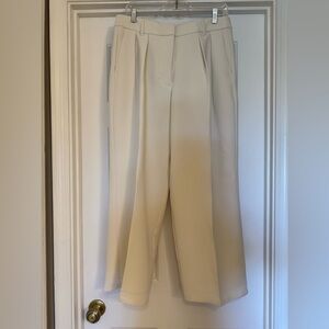 Banana Republic Elegant Cream Wide Leg Trousers